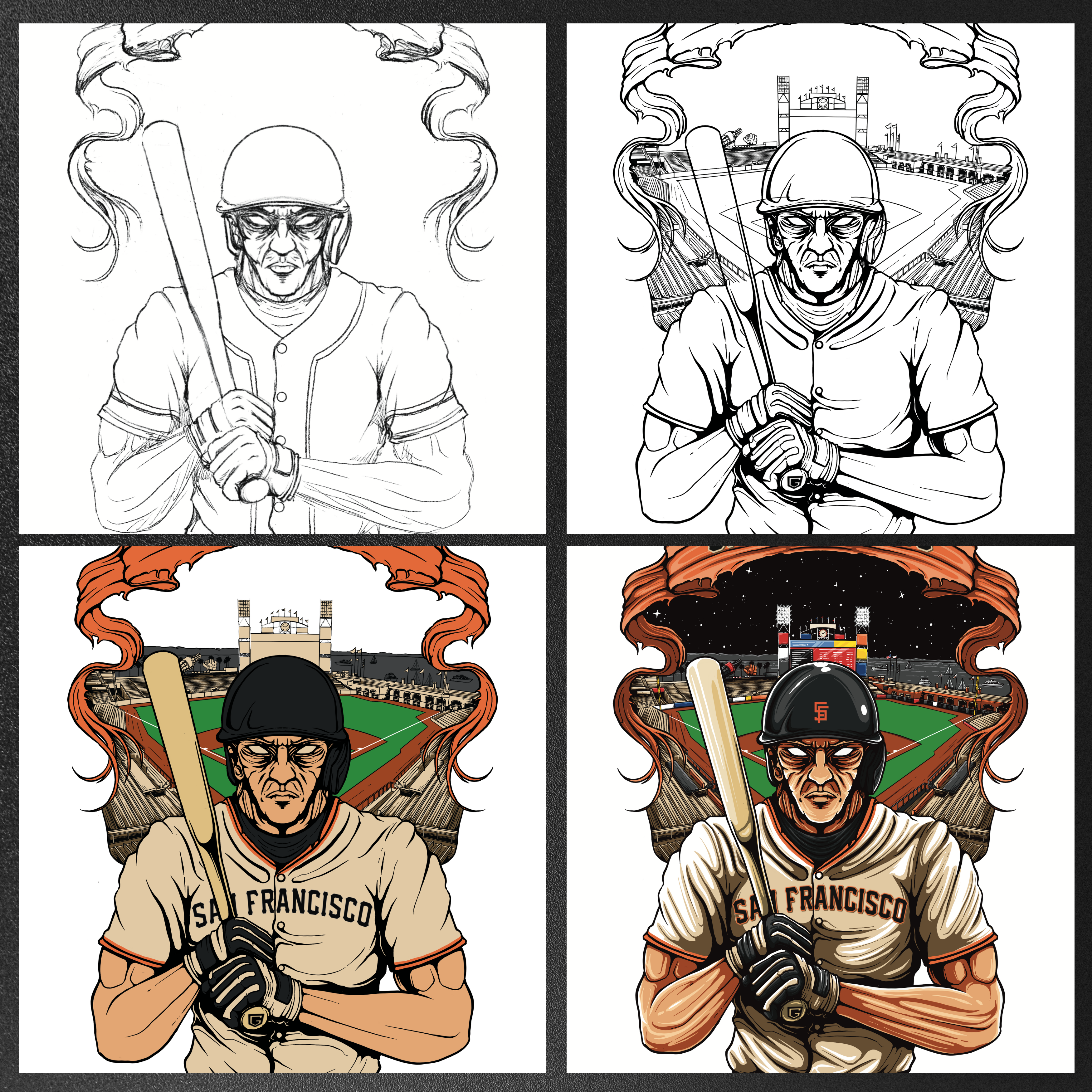 San Francisco Baseball Men's Graphic Sweatshirt