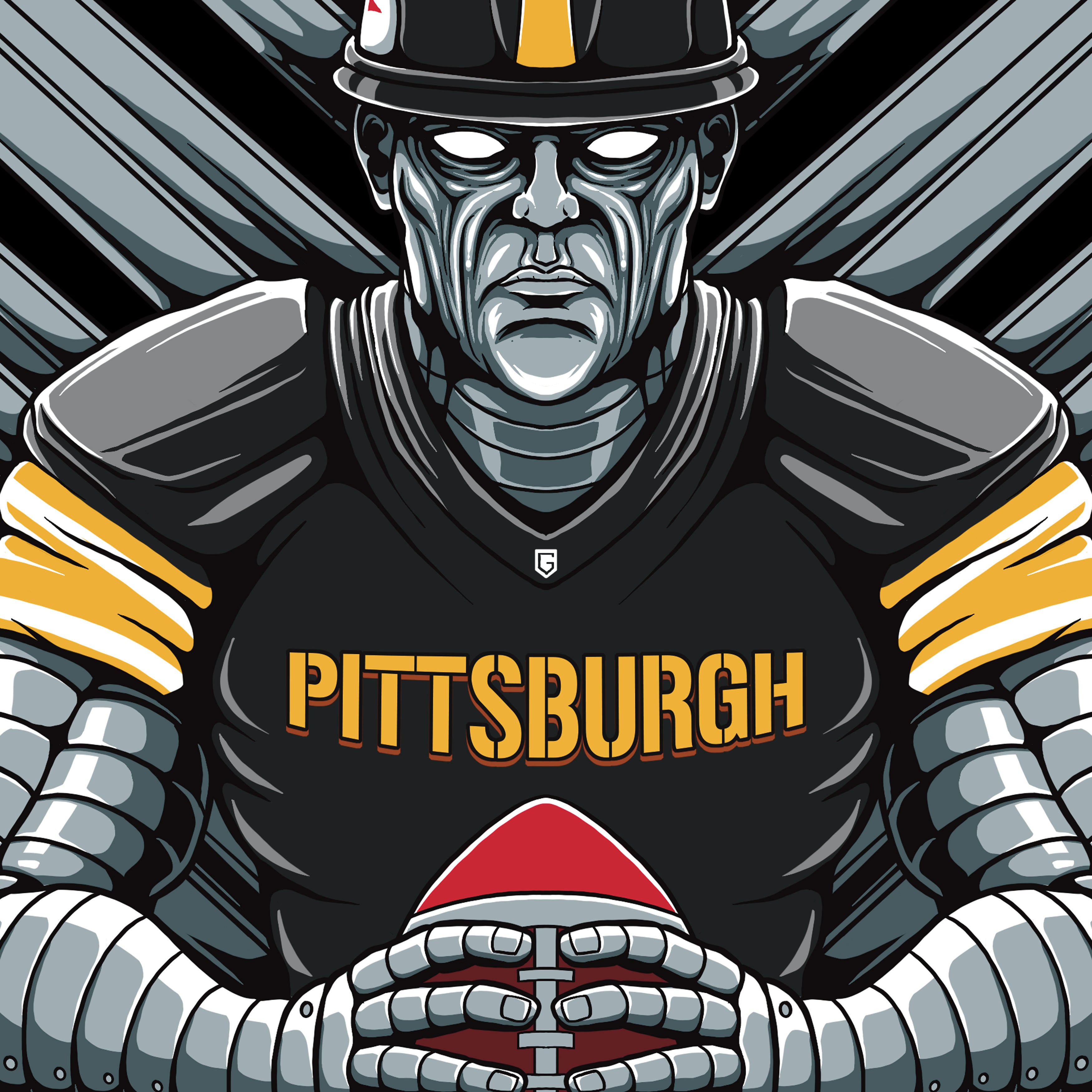 Pittsburgh Football 4XL 5XL Men's T-Shirt