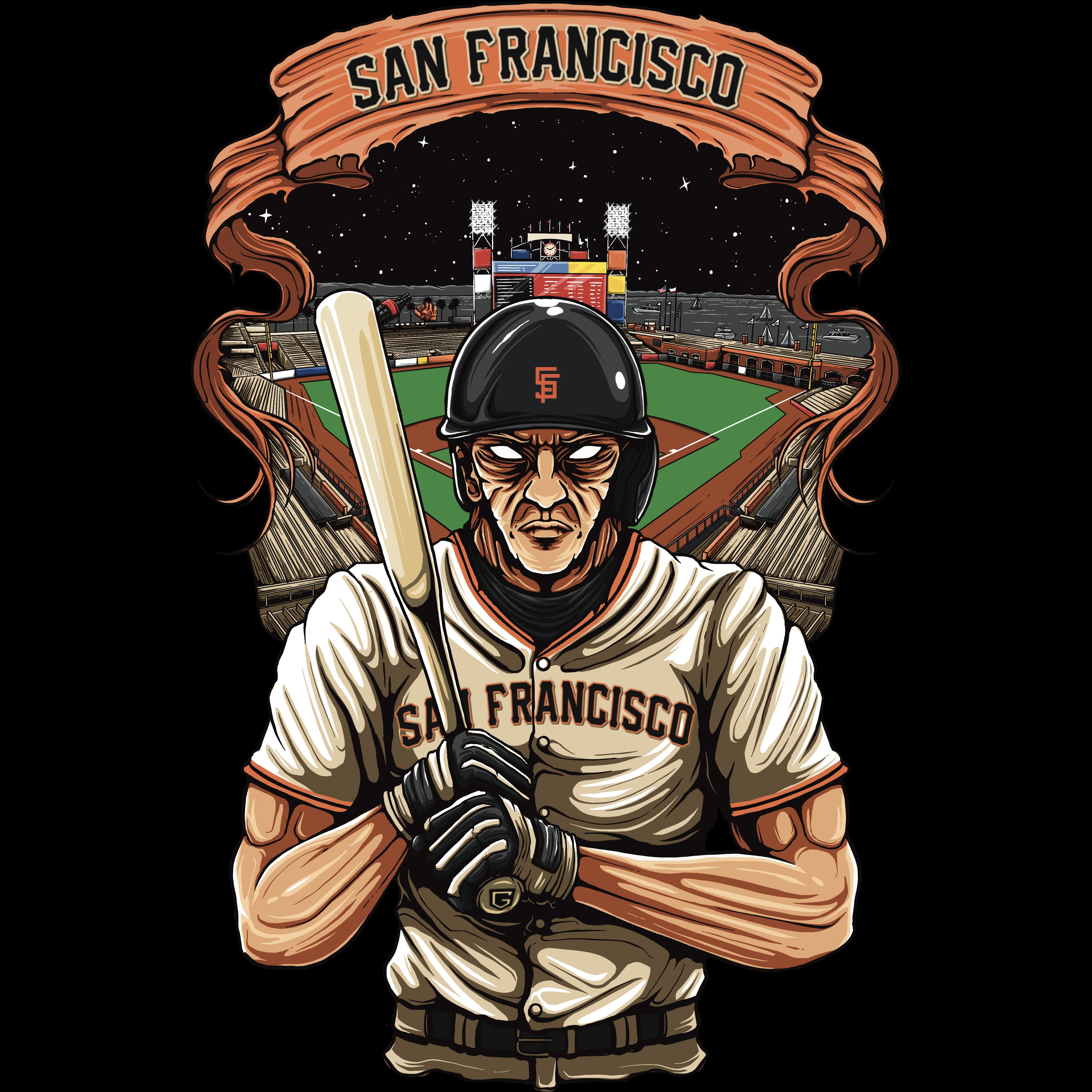 San Francisco Baseball Men's Graphic Sweatshirt