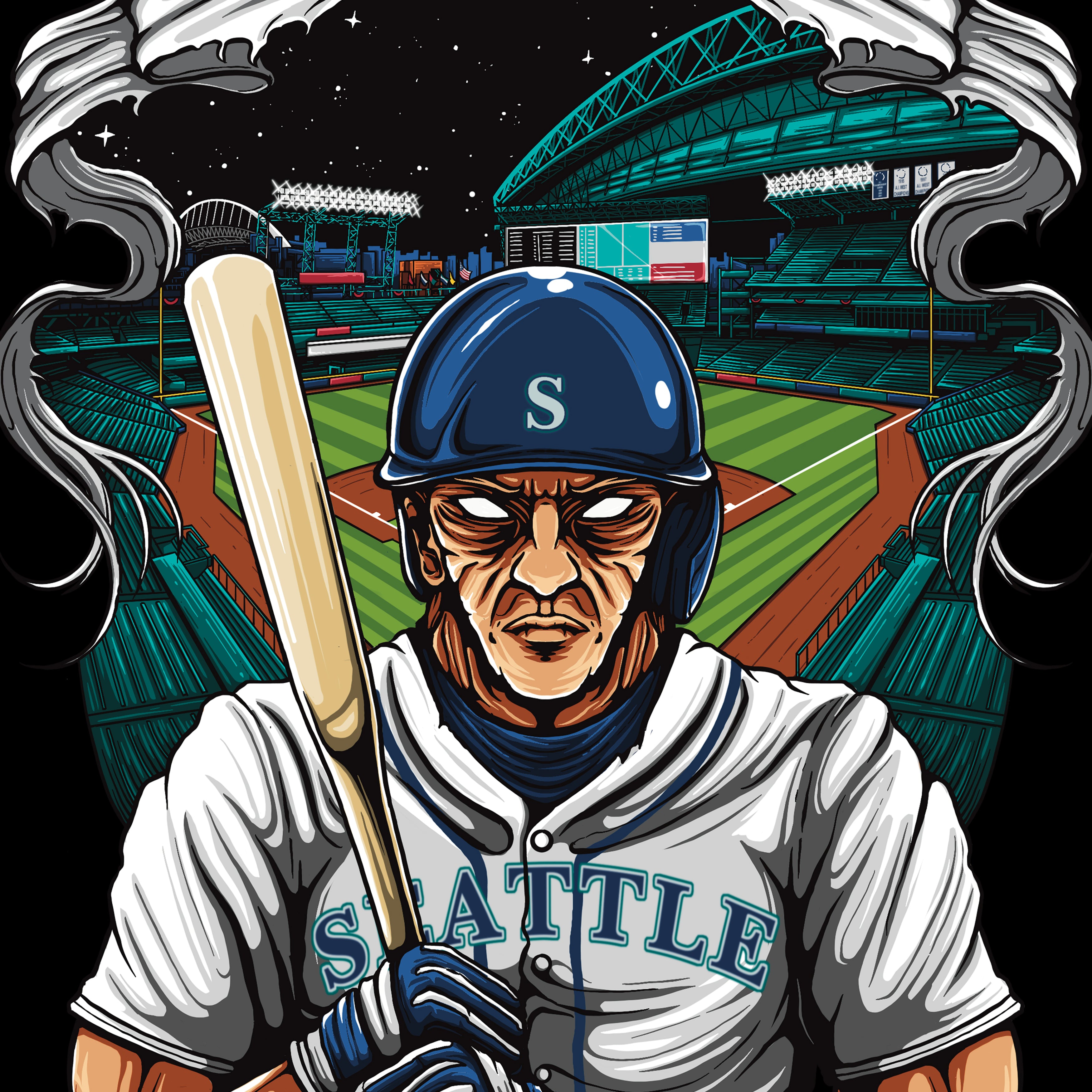 Seattle Baseball Men's Graphic Hoodie