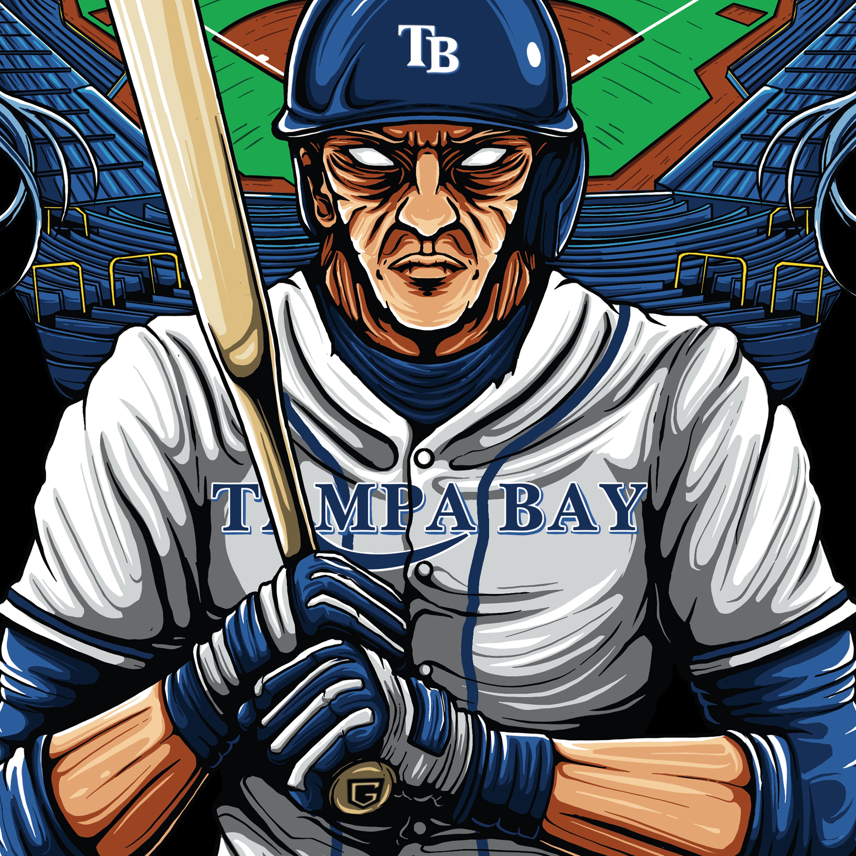 Tampa Bay Baseball Long Sleeve Men's T-Shirt